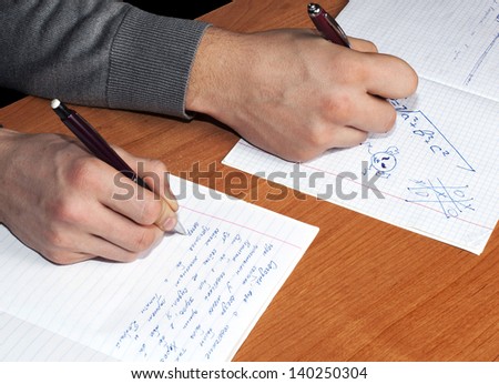Students with different handwriting styles, different attitude to the learning
