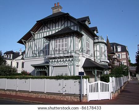 Deauville typical house, France