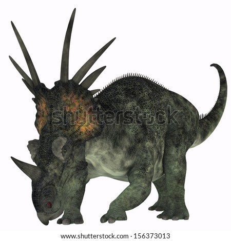 dinosaur with frill on head