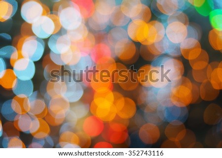 Colorful color lights bokeh background, Christmas lights bokeh