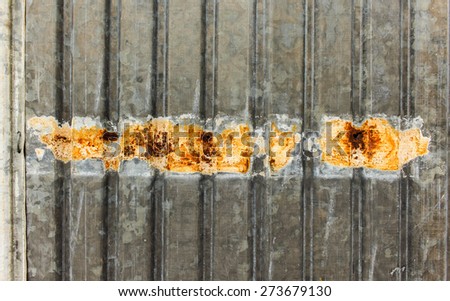 Rusted galvanized metal sheet
