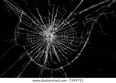 broken glass. of cracked glass