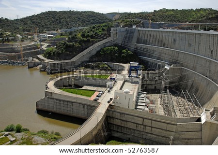 hydroelectric power station. of a hydroelectric power