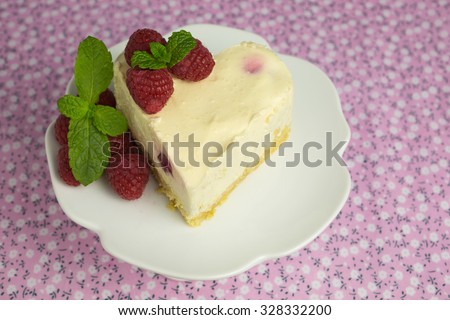 raspberry cheesecake flavored with earl-grey tea and lemon zest