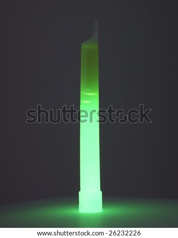 Glowing green safety light