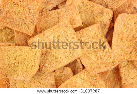 A close view of ranch flavored pita chips