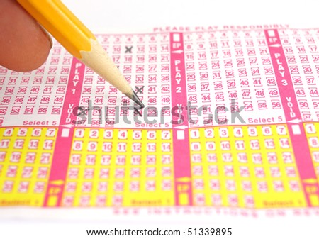 Filling out a lottery ticket