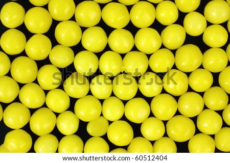 Lemon candy on a black background