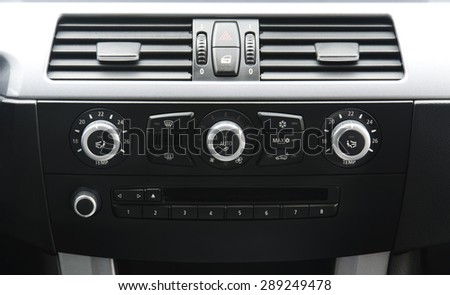 Car air control and radio channel buttons