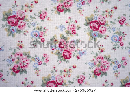 Tablecloth with flower print.