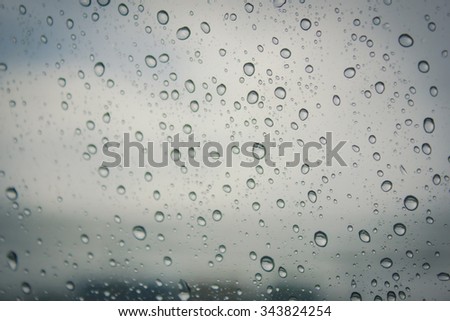 Abstract of water droplet on mirror glass in vintage style