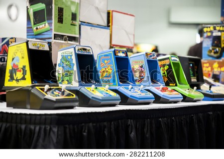 Vintage video games at the E3 Electronic Entertainment Expo in Los Angeles California in June 2014.