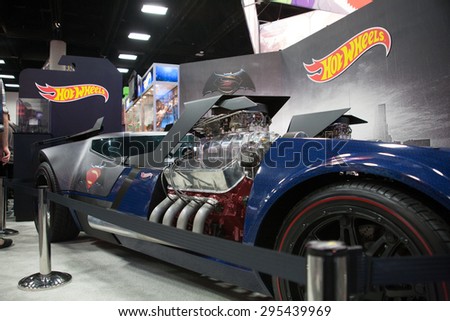 July 9, 2015: San Diego Comic Con, the annual pop culture and fandom convention in San Diego, California. The Hot Wheels booth.
