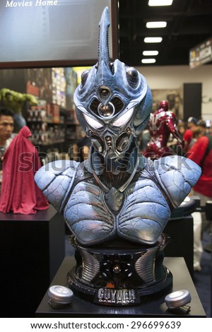 July 10, 2015: San Diego Comic Con, the annual pop culture and fandom convention in San Diego, California. Creatures and effects artists work on display.
