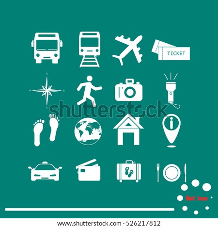 Traveling and transport icons for Web and Mobile App.