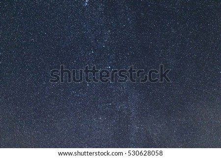 Blue dark night sky with many stars. Milkyway cosmos background\Constellations Cassiopeia