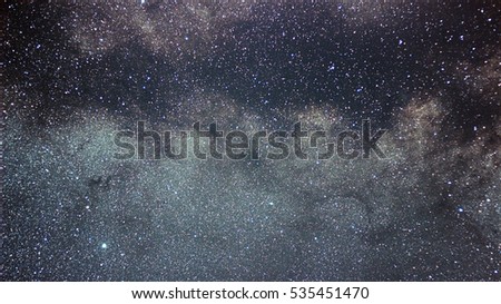 The constellation Aquila in the night sky. Eagle constellation Beautiful night sky Real night sky. Milky Way and Eagle constellation.