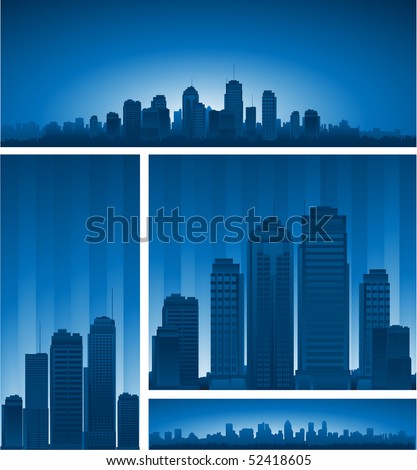 Cartoon City Background Stock Vector Illustration 52418605 : Shutterstock