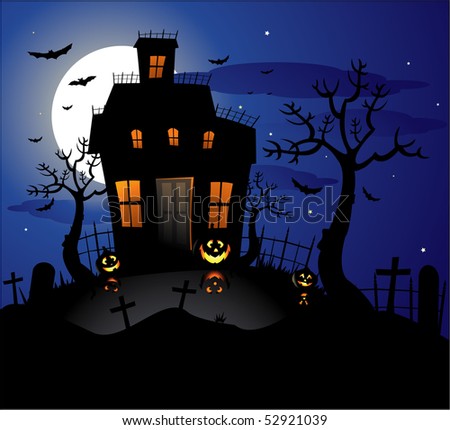 Halloween Background on Vector Halloween Background   52921039   Shutterstock