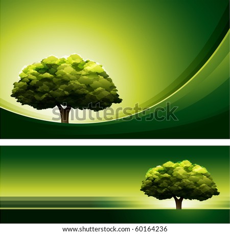 Green Design on Green Tree Design Background Stock Vector 60164236   Shutterstock