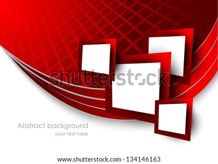 Abstract red background with squares Abstract red background with squares