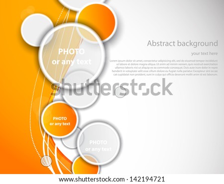 Orange background with circles Orange background with circles