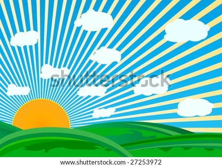 vector sunny day; clip-art clip art sunny. vector sunny day; clip-art