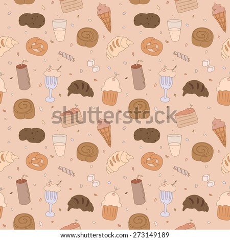 Seamless sweets pattern