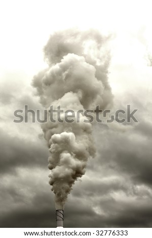 Dirty smoke on the sky, ecology problems