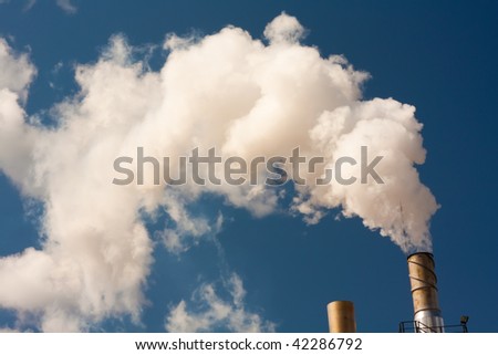 Dirty smoke on the sky, ecology problems