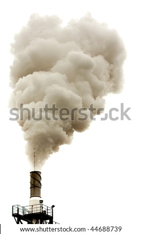 Dirty smoke isolated, ecology problems
