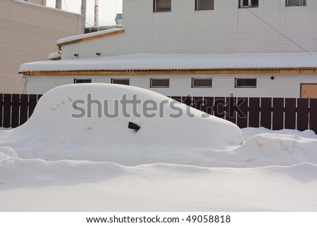 car in snowbank