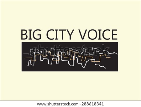 Big city voice. Town music festival Logo concept