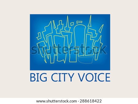 Big city voice. Town music festival Logo concept