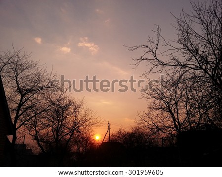 Early spring sunset/Early spring sunset/Early spring sunset