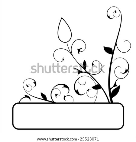 Logo Design Black  White on Black And White Floral Design Stock Vector 25523071   Shutterstock