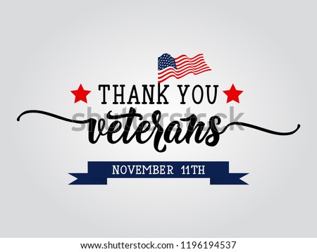 Thank you veterans. November 11th, United state of America, U.S.A veterans day design.