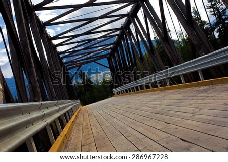 Road over a bridge somewhere in British Columbia, Canada