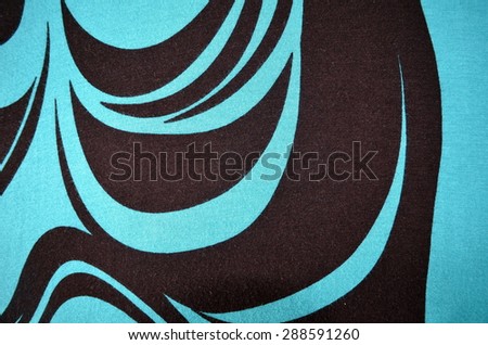 black-and-turquoise fabric