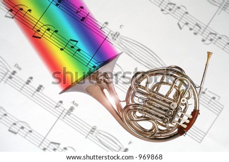 French Horn Emits Rainbow of Sound