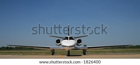 Private Jet and Blue Sky