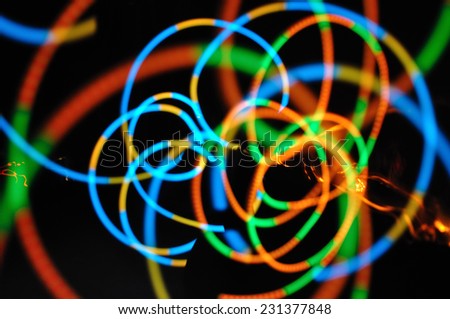 abstract color lines in the dark