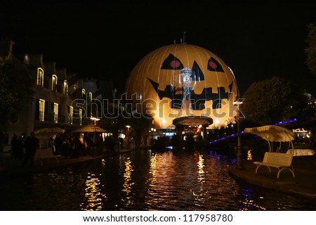 RUST, GERMANY - OCTOBER 31: Halloween party SWR 3, Halloween party at the Europa Park in Rust, Germany. October 31, 2012.