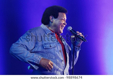 STUTTGART, GERMANY - MARCH 24: Singer Chubby Checke live in concert on stage at the festival March 24, 2012 in Stuttgart, Germany