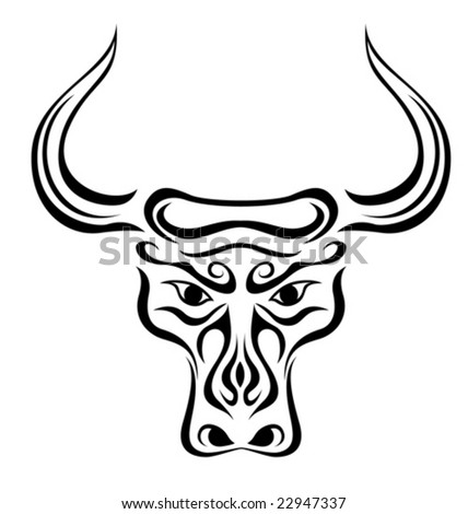 stock vector : bull tattoo