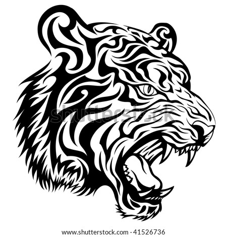stock photo Illustration of tiger tattoo for vector version please check 