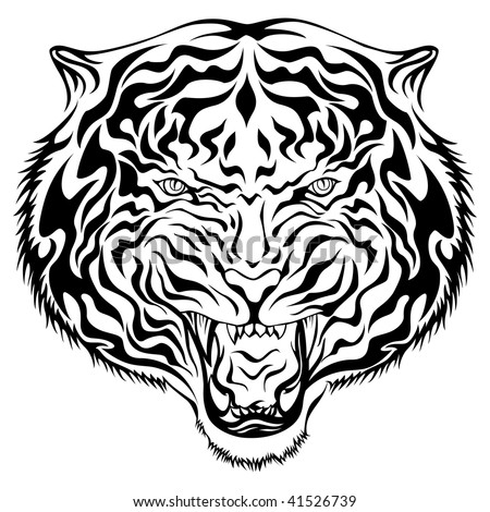 stock photo Illustration of tiger tattoo for vector version please check 