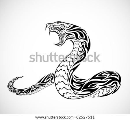 stock vector Snake Tattoo