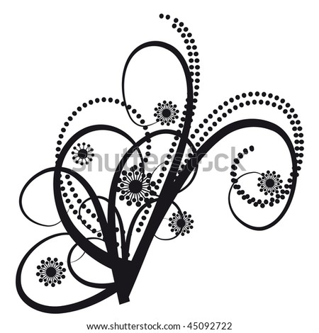 stock vector Tattoos in the form of an abstract bouquet