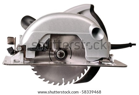 stock photo : grey circle saw